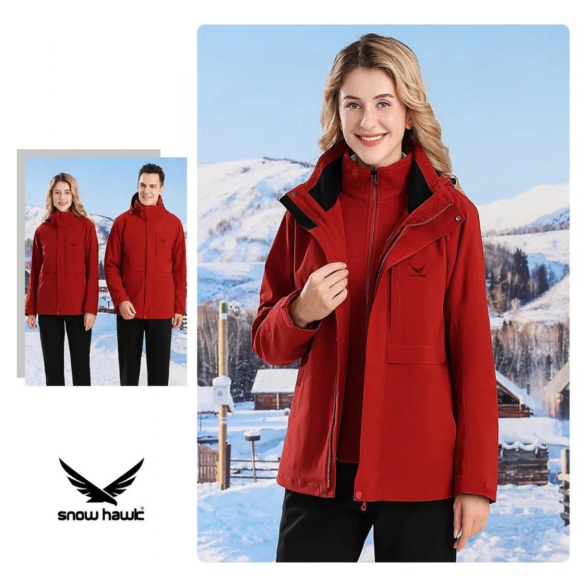 کاپشن دوپوش پلار 68995‏ ‏زرشکی - unisex polar fleece jacket code 68995